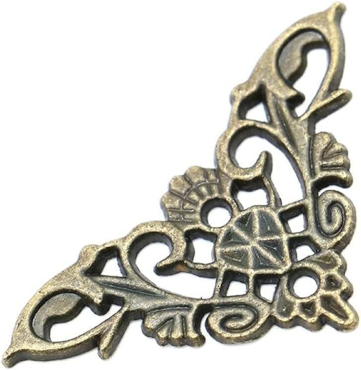 Möbel-Tisch-Eckdekorationen, 8 Stück, Bronze, Schmuckschatulle, Buch, Schmetterling, Eckhalterung, antiker Rahmen, Notizbuch, Menüs, dekorative Eckschutz-Hardware