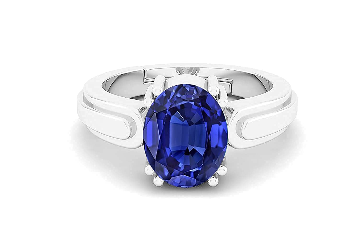 SIDHARTH GEMS 12.00 Ratti Blue Sapphire Gemstone Ring Original Certified Blue Stone 11.00 Carat Emerald Silver Plated Adjustable Neelam Ring for Men Women (B09TTKRN52) Amazon Price History, Amazon Price Tracker