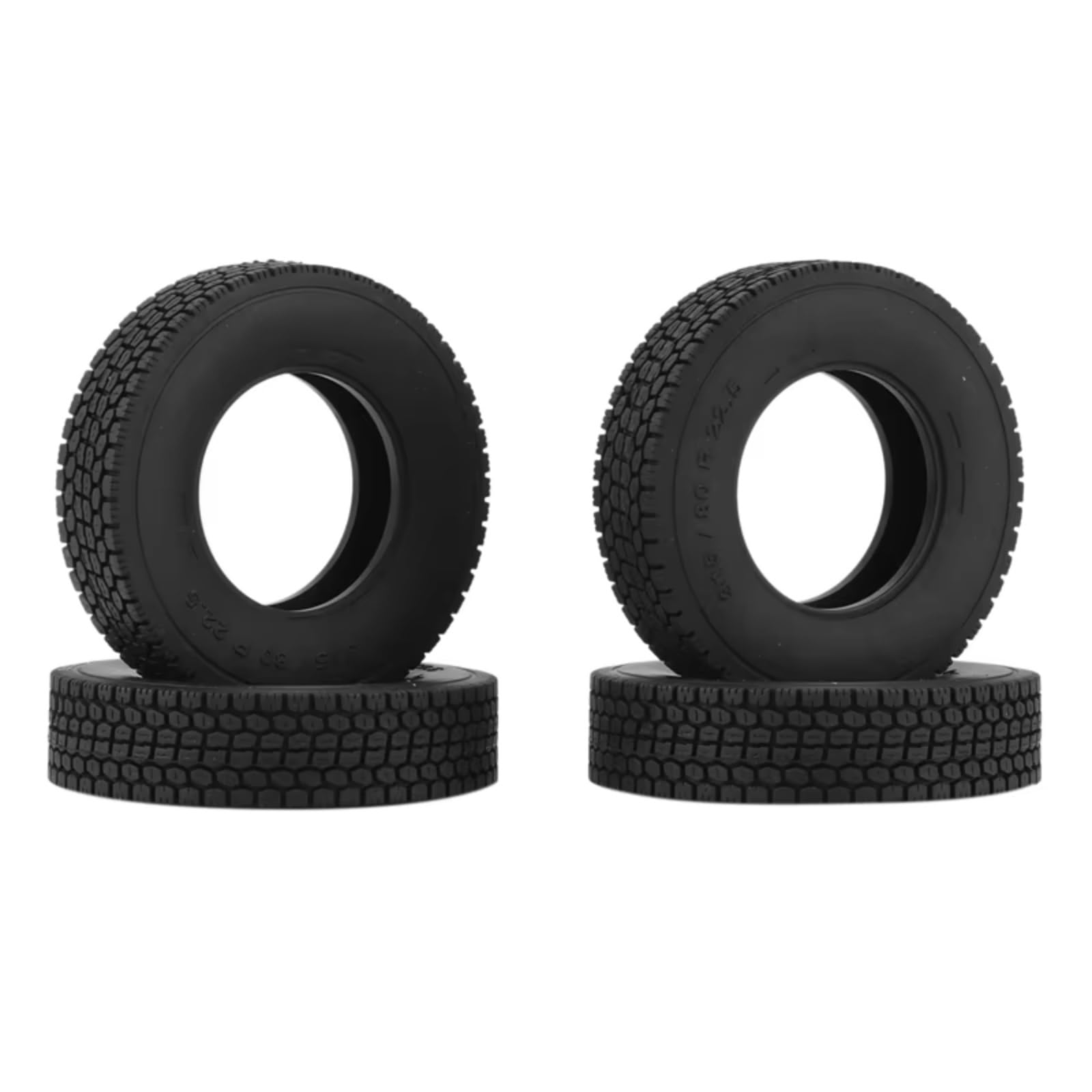 Accesorios coches RC per Tamiya 1/14 RC Trailer Tractor Truck Upgrade Parts 4 Pezzi 1.55 Pneumatici Gomma