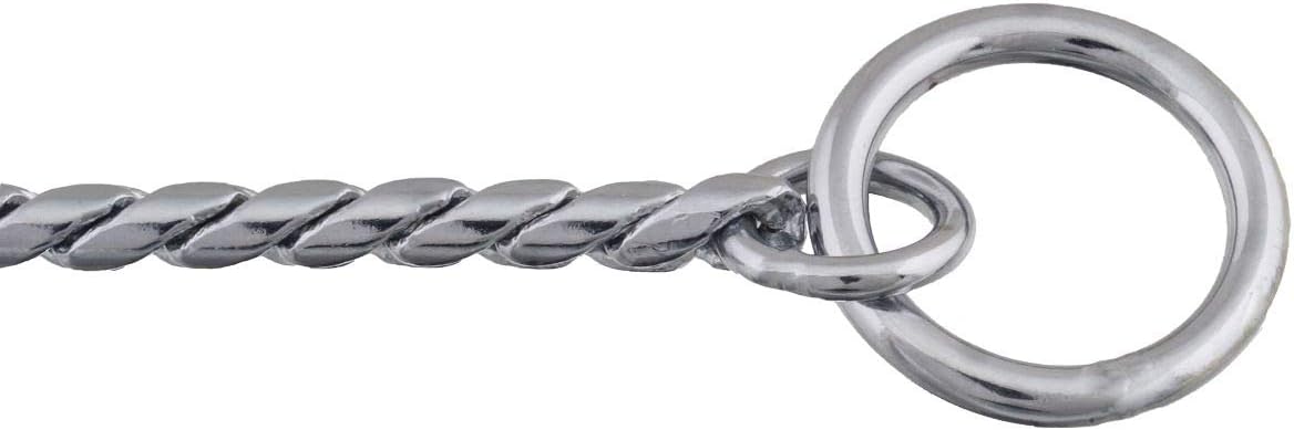 Alvalley Metal Chain Dog Show Collar - Pet Slip Collar for Shows - Fine Brass Snake Chain Collar - Adjustable for Toy, Small, Medium, Large, and Extra Large Dogs (Chrome, 26", 5.5mm Thick)