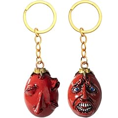 2Pcs Red Egg Keychains