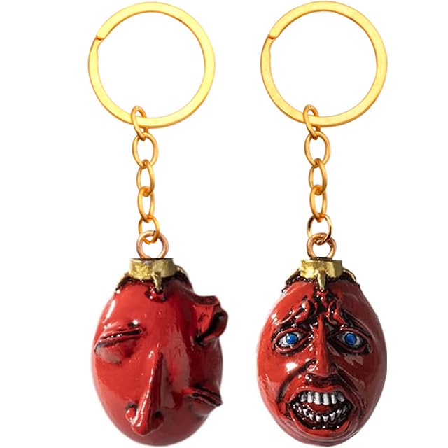 SONGCHANGJEWELRY Manga B-erserk Behelit Necklace Keychain - Brand Of Sacrifice Logo Blood Red Berserker Pendant Necklaces Keychains for Women Men - Cosplay Accessories Behelit
