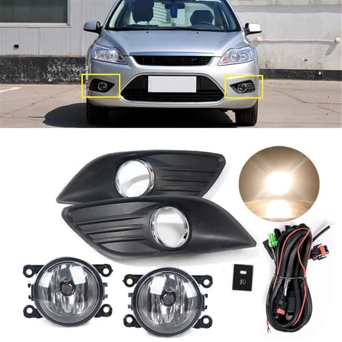 Cubierta de lámpara antiniebla para Focus MK2 Sedan 2009-2011, rejilla de parachoques delantero 2