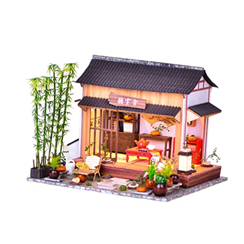 YARNOW 1Set DIY Chinese Style Garden Model House Kit Miniature for Home Decoration Materials for Creative Play and Fine Motor Skill