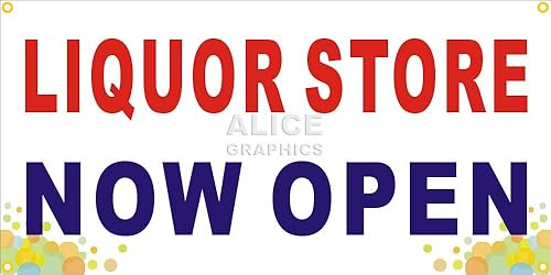 Letrero de vinilo de 19.7 x 39.8in (diseño #1), disponible con cambio de texto existente (opcional)