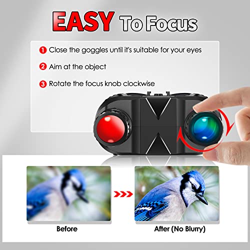 [2023 Upgrade] Night Vision Goggles With Head Strap - 1312Ft Rechargeable Digital Infrared Goggles Compatible With Fast Mich Helmet Included 32Gb Card, 8 X Digital Zoom #TOP5