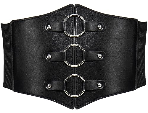 Stylish Corset Belt Metal O-Ring Waistband Heart-Ring Waistband