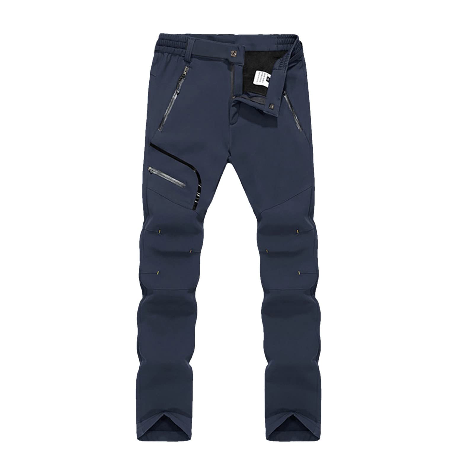 Pantalones de senderismo para hombre, impermeables, transpirables, resistentes al viento, ajustados, softshell, cómodos, ligeros, pantalones de senderismo con cintura expandible