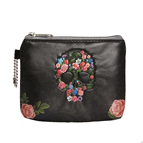 Amazon.com: Coolrunner 3D Skull Series zipper coin purse small
