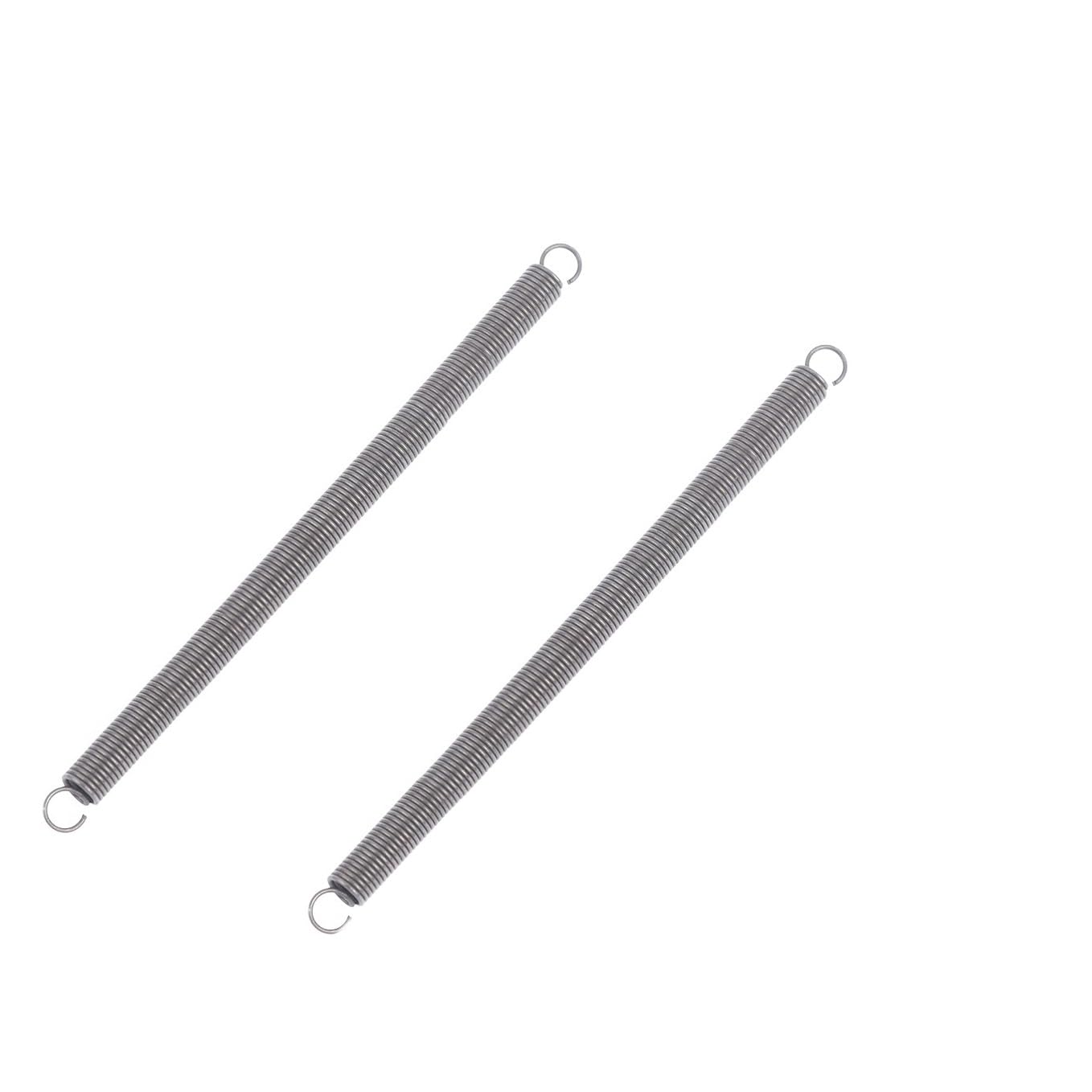 10 Ressorts De Traction En Acier Inoxydable 304 - Longueur 100 Mm, Diamètre Extérieur 5 Mm, Fil 0,5 Mm, Avec Crochets