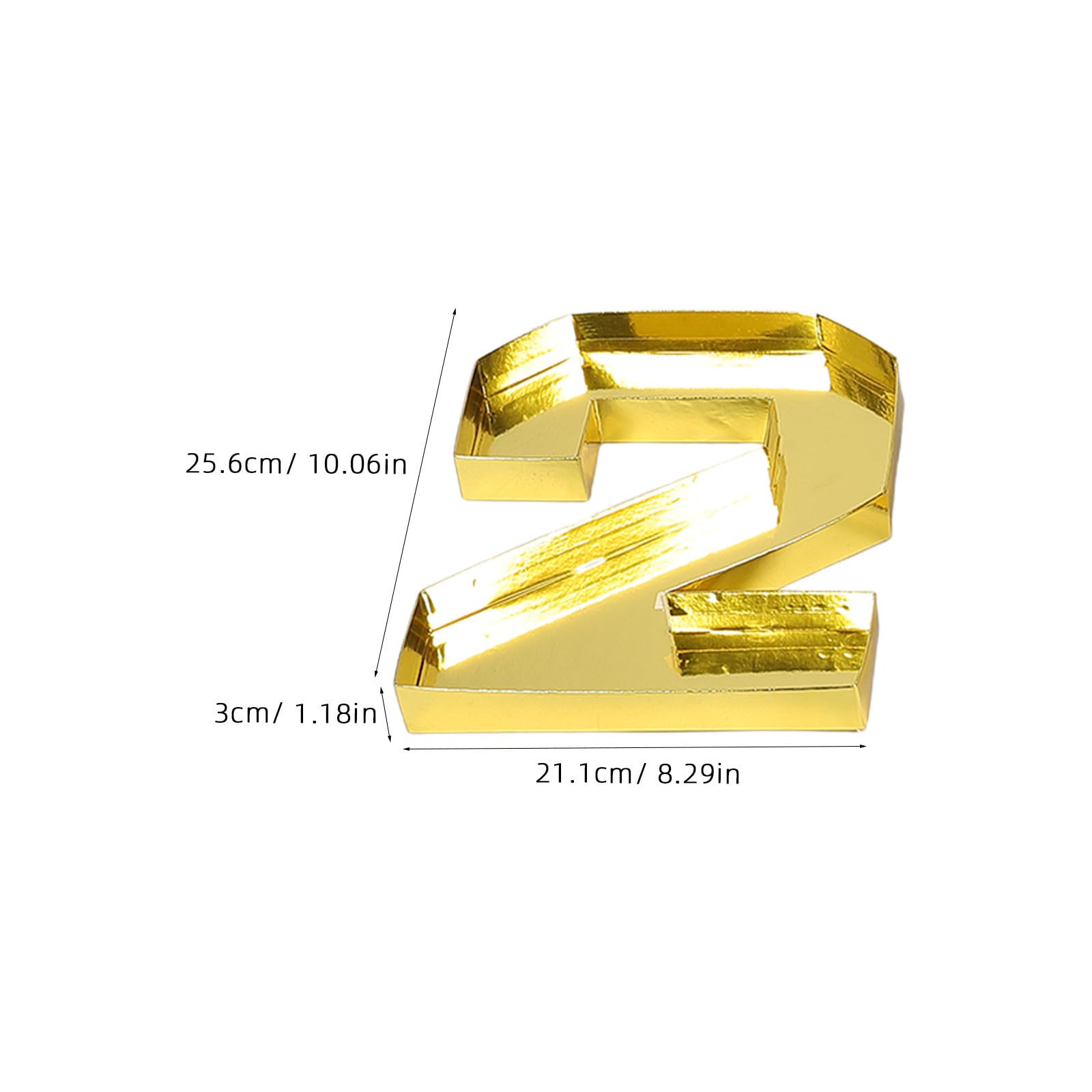 Mipcase Scatola Numero Riempibile in Cartone Oro per Snack e Dolci