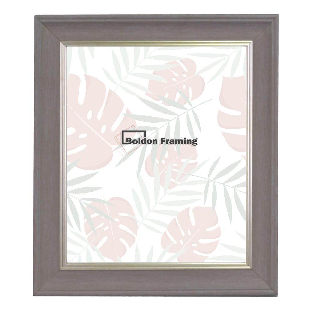 Boldon Framing Cornwall Range Vintage Antique Style Distressed Picture Frames For Wall Art & Picture Display, Charcoal Grey, A2