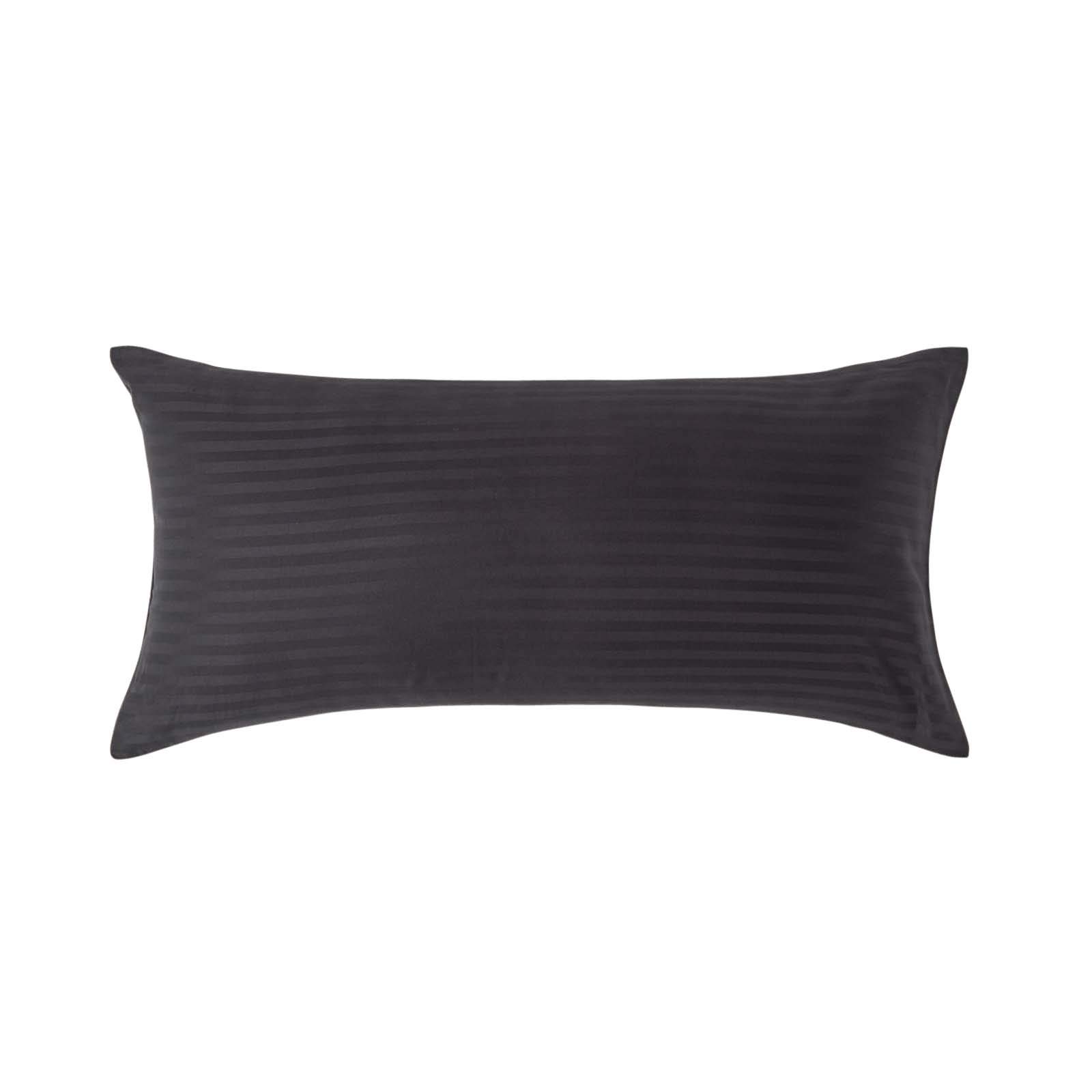 Homescapes Black European Egyptian Cotton Pillowcase 330 Tc, 40 X 80 Cm