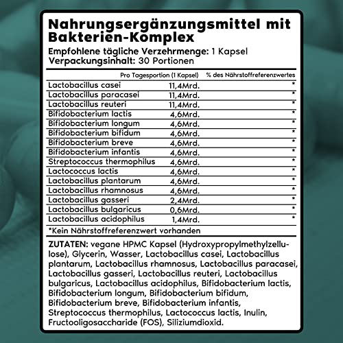 Primal Harvest ® Biotics - 30 Kapseln - 15 Bakterienstämme - 100 Mrd KBE + Inulin und Lebendkulturen - Laborgetestet - Magensaftresistente Kapseln – Bild 9