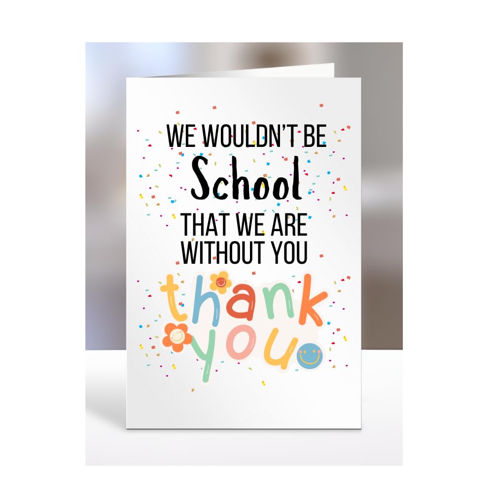 School Card for member, colleague, boss, manager, supervisor, staff, employee, Thank You Gift for Men, Women, Leaving, Retirement, Presents for Christmas, A5-157_146 โ image 1