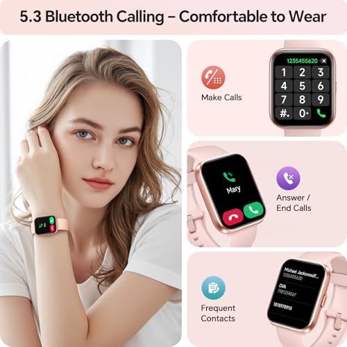 Aeac 1.85" HD Smartwatch for Women (Pink) – Bluetooth Calling & Alexa — view 2