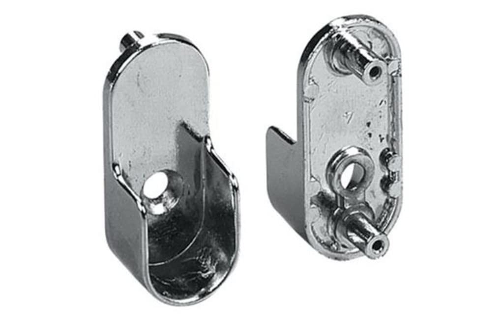 Knape and Vogt KV881CHR Knape and Vogt 881 Closet Rod Flange for Closet Rods from The 880 Series