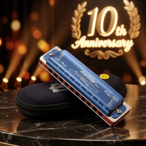 Miniatura 3 de East Top Armónica Diatónica Para Adultos En C 20 Tonos T008k Con Estuche Azul, Armónica Diatónica De Blues En C, Armónica Diatónica Infantil Para Principiantes Y Estudiantes, Como Mejor Regalo