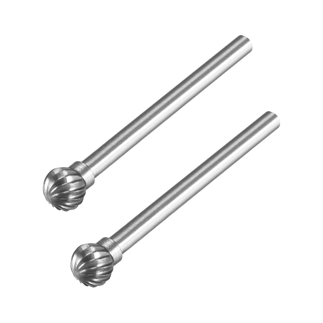 uxcell Tungsten Carbide Rotary Files 1/8" Shank, Single Cut Ball Shape Rotary Burrs Tool 4mm Dia, for Die Grinder Drill Bit Alloy Steel Hard Metal Carving Polishing Engraving, 2pcs — Amazon image 8