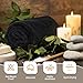FIXSMITH Salon Towels 12 Pack, Black Hand Towels for Bathroom, Quick Dry Gym Towels, Spa Face Towel, Absorbent Microfiber Towels for Salon, Barber, Gym, Bath, Pedicure and Home Hair Care,16 x 27 in