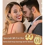 Adoyi 9 Pairs Gold Hoop Earrings Set for Womens Twisted Huggie Hoops Earrings 14K 18K Gold Plated for Girls Valentines Mother's Day Birthday Gifts Lightweight - Image 3
