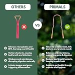 PRIMALS Copper Tongue Scraper - Fresher Breath & Improved Oral Health - Natural Ayurvedic Cleaner for Daily Detox - Rust-Resistant, Eco-Friendly with Travel Cloth Pouch Included (1 Count) - Image 4