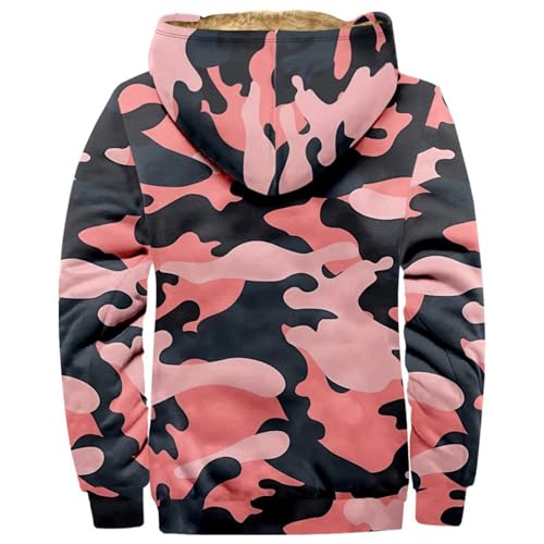 Winter Jackets for Men Zip Up Big and Tall Long Sleeve Warm Vintage Thicken Fleece Lined Sherpa Hunting Outerwear2