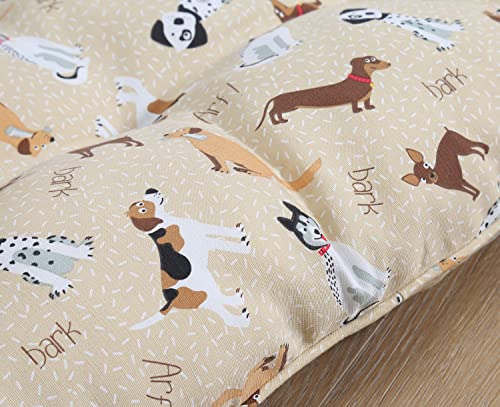 Beatrice Home Fashions Dog Bed, Plush, Comfortable, Cozy, Cotton, Tufted For Easy On And Off For Seniors And Puppies, Crate Mat, Reversible, Washable, X-Large 40" W X 30" L X 4" H, Dog Sprinkles #TOP3