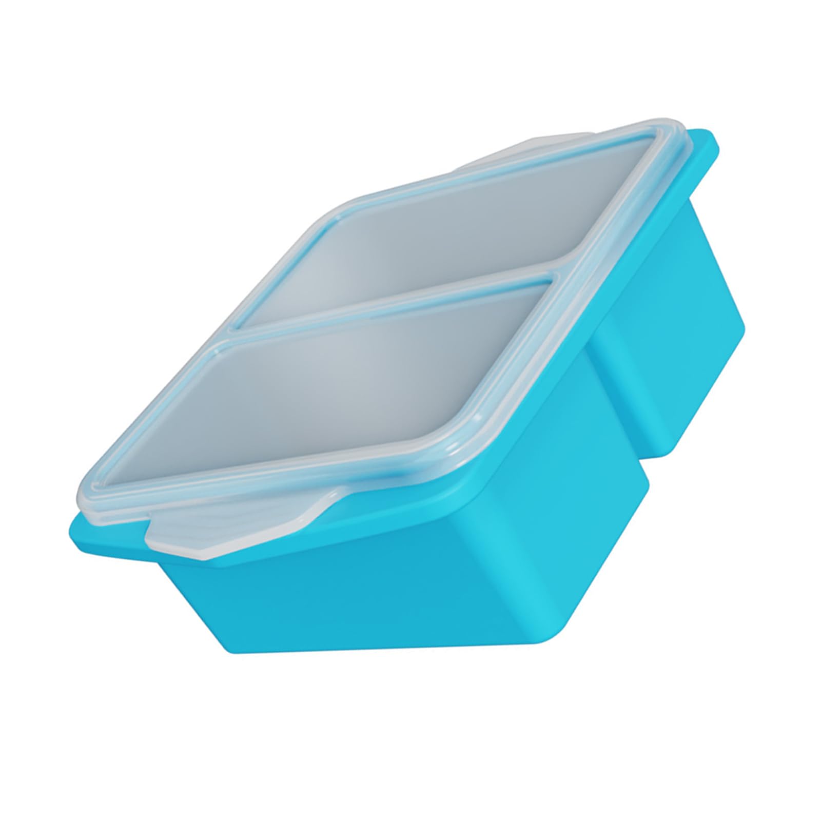 hogtnd Oversized Silicone Ice Cube Tray with Lid for Quick Freezing and Convenient Storage, Freezer Container, Elastomer Freezer Block Tray with Lid