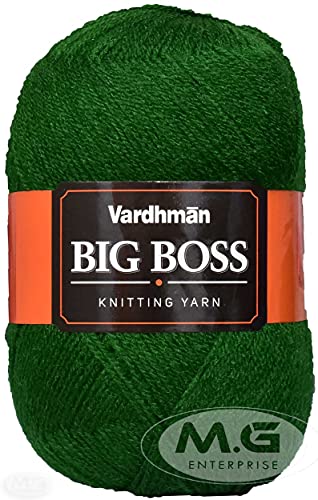 Image of Vard hman Bigboss Leaf Green (600 gm) Wool Ball Hand Knitting Wool /Art Craft Soft Fingering Crochet Hook Yarn, Needle Knitting Yarn Thread dye MG BG
