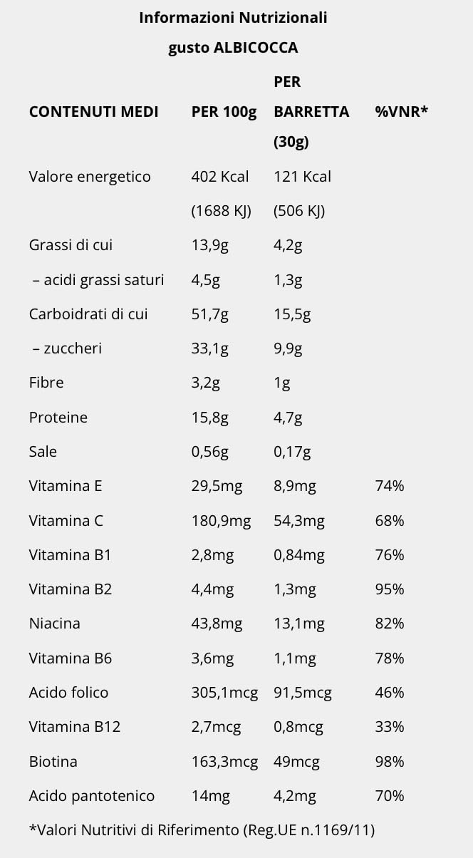 Ultimate-Italia | Speed Bike Bar | Box da 30 barrette energetiche da 30gr con proteine e vitamine, assortite nei gusti Albicocca, Caffè, Mandorla
