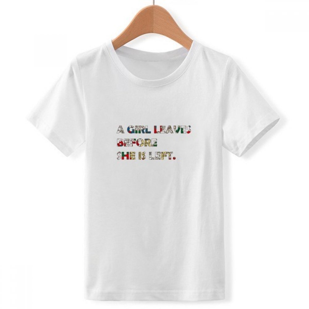 T-Shirt Blanc Garcon Imprimé Citation Multicolore avec Col Ras du Cou - 3