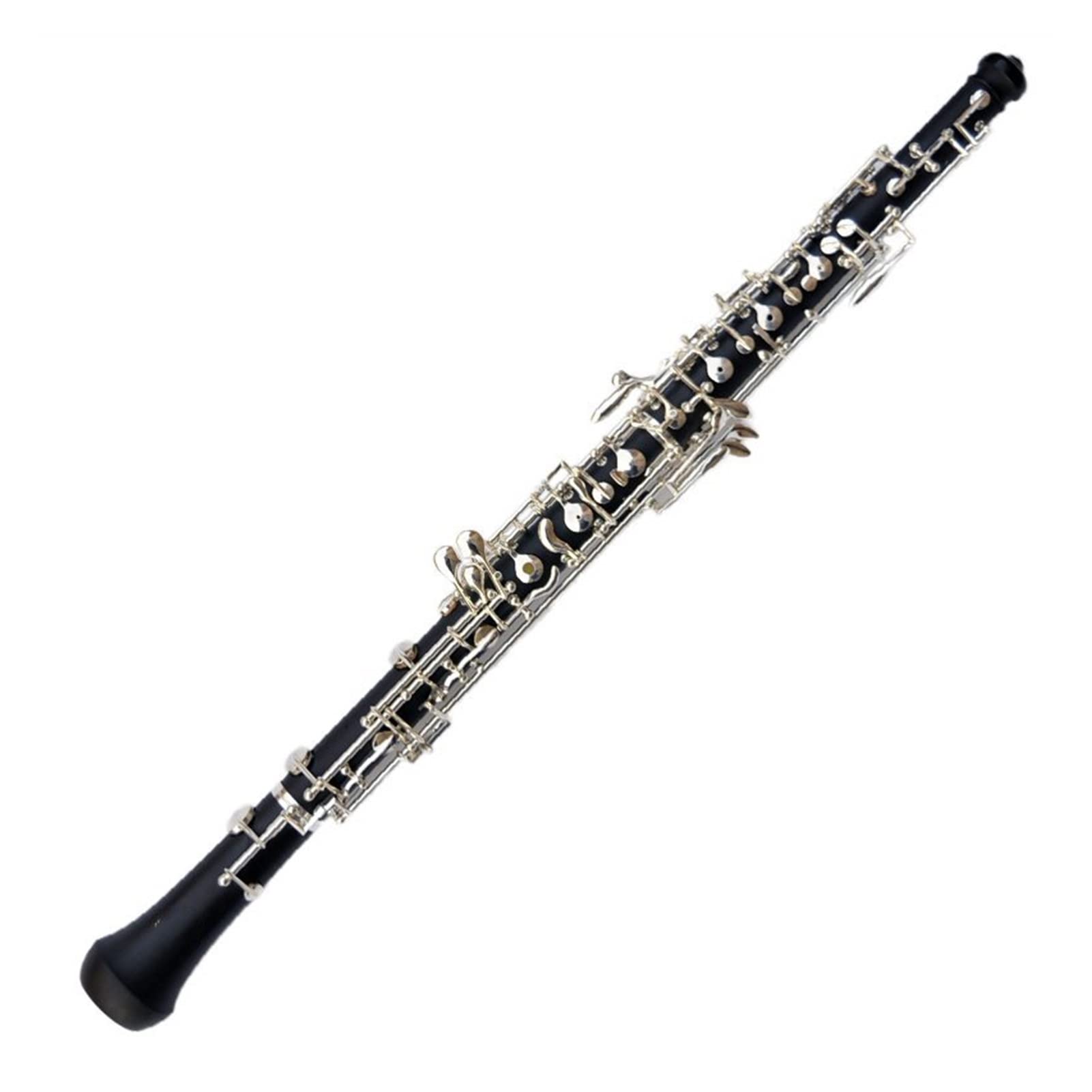 Piezas de oboe C Key OBOE De Ebony Semi-Automático Totalmente Totalmente Automático Estilo De Oboe Cupronickel Plateado Plata (Color : Fully automatic)