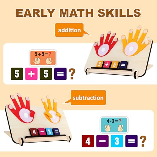Image of Educational Math Learning & Activity Toys for Kids 3-5 | Interactive Early Brain Development Montessori Toys for 3-4 Years Old | Number Blocks for Toddlers 3,4 | Birthday Gift for Boys & Girls