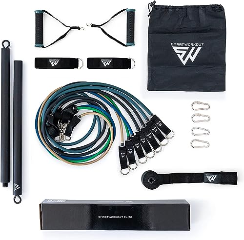 SmartWorkout - Kit Profesional de Bandas de Resistencia para Musculación - Pack Completo de Fitness...