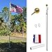 Gientan 16FT Telescopic Flag Pole, 16 Gauge Aluminum Flagpole Kit with Free 3x5 American Flag, Portable for Residential Garden Outdoor RV