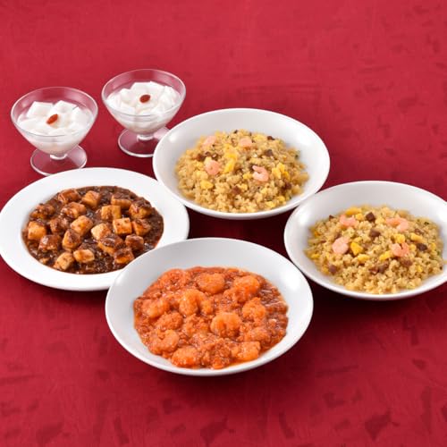 赤坂四川飯店監修 本格中華4種セット(エビチリ・麻婆豆腐・炒飯・杏仁豆腐) グルメギフト 贈答品 fdc0159