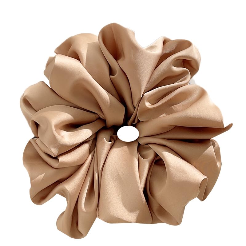 OWITER 5 pcs Large Satin Scrunchies for Women,oversized scrunchies for women,large scrunchies for giant scrunchie(white - Image 3