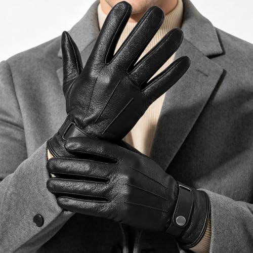Pixel Panda Men's Sheepskin Leather Gloves w/ Wool Lining - 14.99 w/ Code + 40% Off Code UL6YFE4A - image 7