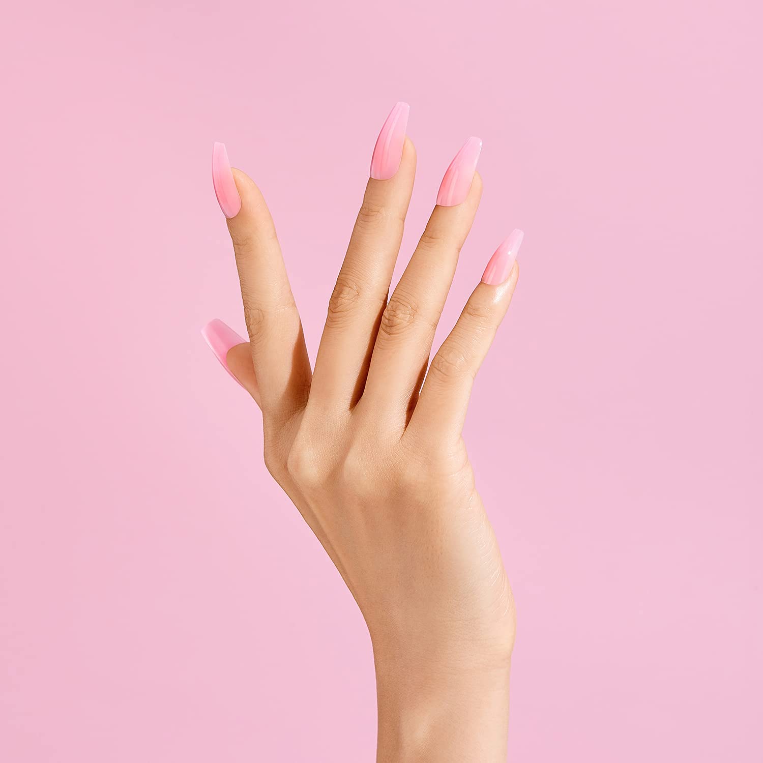 Gold Finger Gel Glam Color Nail Full Cover False Nails Glue On Fake Nails Long