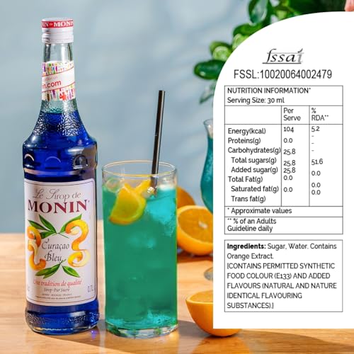 Image of Monin Blue Curacao Bottle, 700 Millilitre, Liquid
