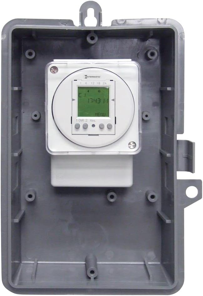 Grasslin by Intermatic GMXST-I-120 60-Hertz Electromechanical Time Control and NEMA Indoor Plastic Enclosure , Gray