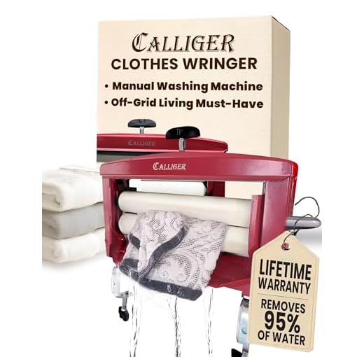 Calliger Clothes Wringer - Better Moisture Removal than Portable Washing Machine/Portable Dryer - Heavy Duty Off Grid Perfect Towel/Laundry Wringer for Chamois Cloth, Tile Sponge, etc.