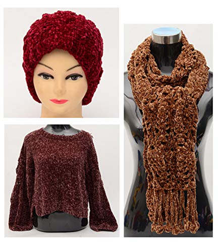 Graysky Soft Worsted Gold Velvet Yarn Cotton Wool Thread Weave Knitting And Crochet Supplies, Great For Diy Shawl Scarf Garments, Coat, Sweaters, Scarves, Hats, Baby Cloth Suits And Craft Projects #TOP2