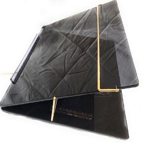 LUVYANSH Writing Table Top Elevator Writing Desk Standard Size - (15 X 21 Inch 7Mm P.S Sheet Smoke Colour), Polished