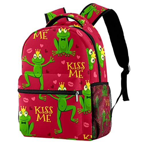 Sac à dos de voyage Kiss Me Frog enfant avec compartiment bouteille