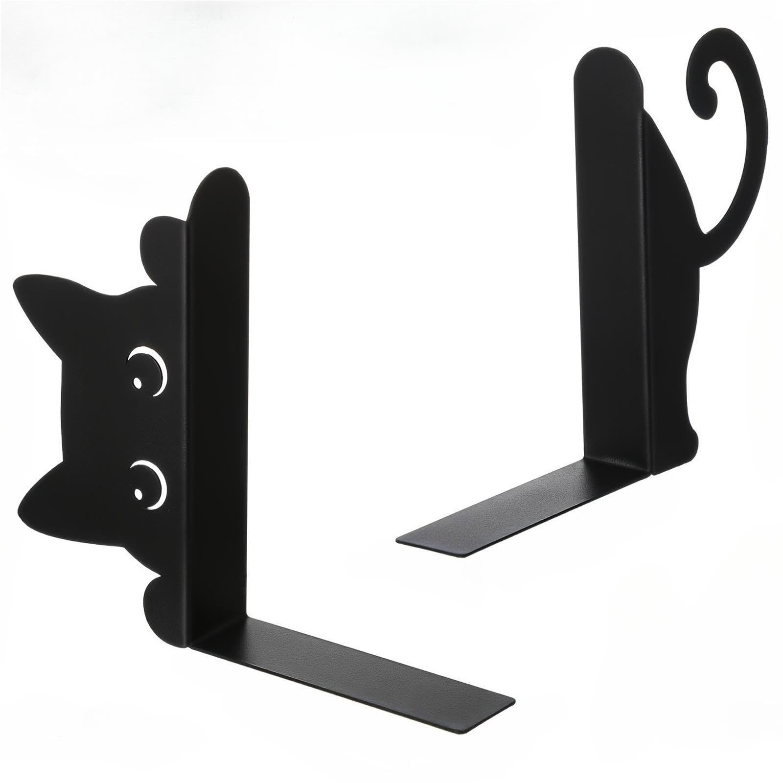 Buchstützen Buchstütze aus schwarzem Metall