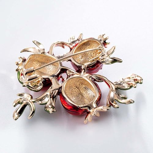 Image of BeeGift Rhinestone Fruit Brooch Pin for Women Girls,Lemon /Pomegranate /Watermelon /Banana /Strawberry /Pineapple Fruit Brooch Cute Fruit Lapel Pin Jewelry Gift for Women
