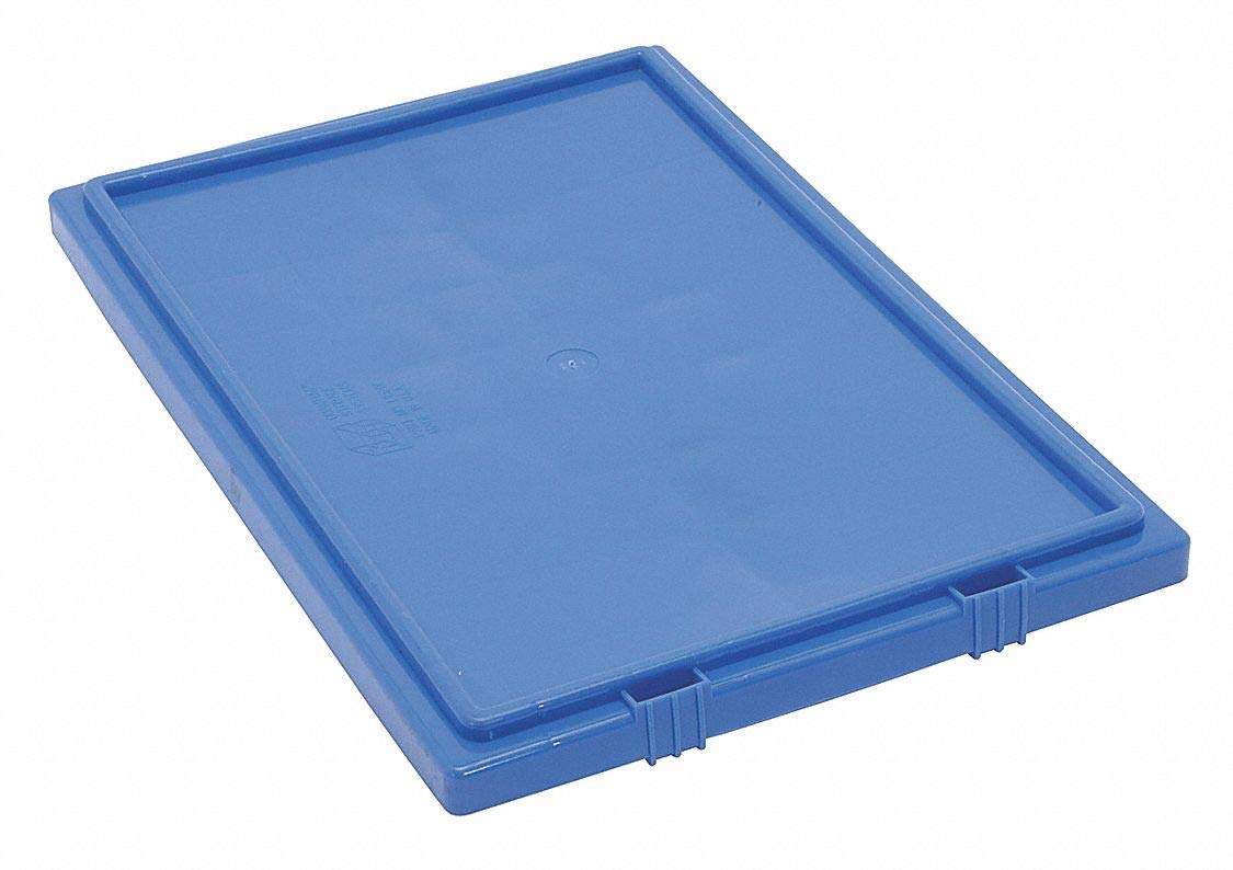 Tapa para SNT200 Stack and Nest Tote Quantum LID201BL, cubiertas plásticas azules en pack de 6