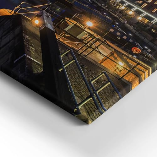 Tableau Leeds nuit 60x40cm Wallfluent impression sur toile